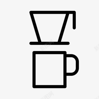 咖啡滴头酒吧咖啡店图标图标