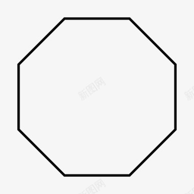 八角形几何学装饰性图标图标