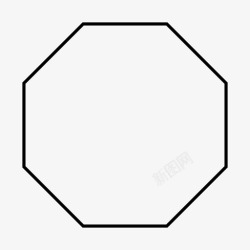 装饰性形状八角形几何学装饰性图标高清图片