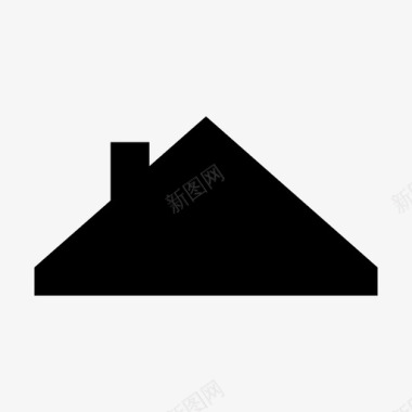 屋顶烟囱房子图标图标