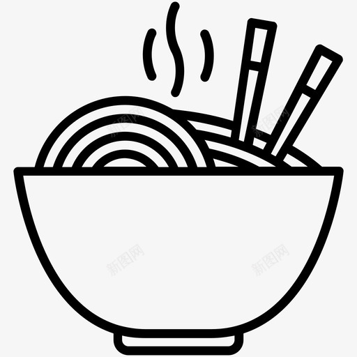 面条亚洲厨房筷子图标svg_新图网 https://ixintu.com 亚洲厨房 意大利面 筷子 美味餐厅 面条 餐厅