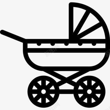 婴儿车儿童童年图标图标