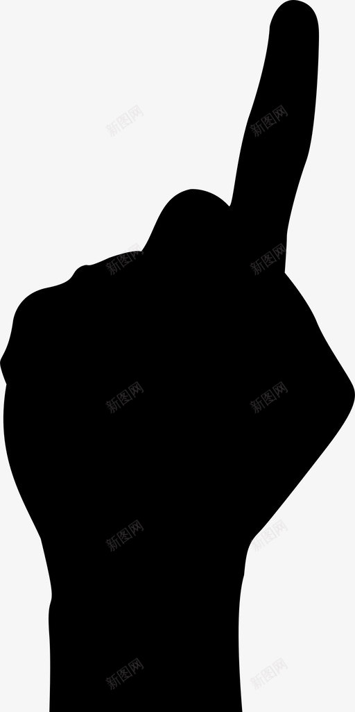 一个手指手食指图标svg_新图网 https://ixintu.com 一个手指 手 手势 食指