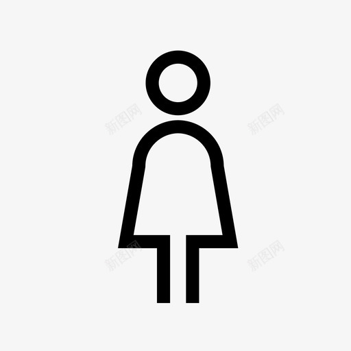 女性人类女士图标svg_新图网 https://ixintu.com 人类 卫生间 女士 女性 标牌 迷你图标设置标牌导航