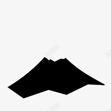火山锥火山口休眠图标图标