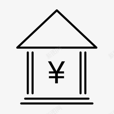 日元银行中央银行货币图标图标