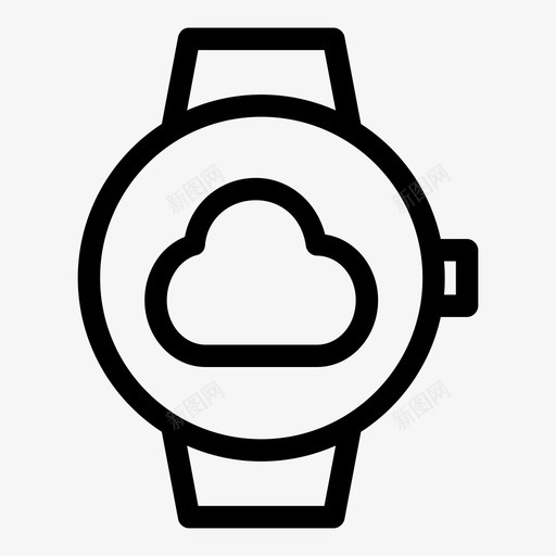 智能手表云苹果智能手表时钟图标svg_新图网 https://ixintu.com 时钟 时间 智能手表 智能手表云 苹果智能手表
