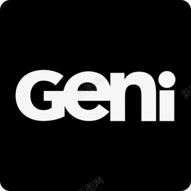 Geni社交标志社交图标方形图标