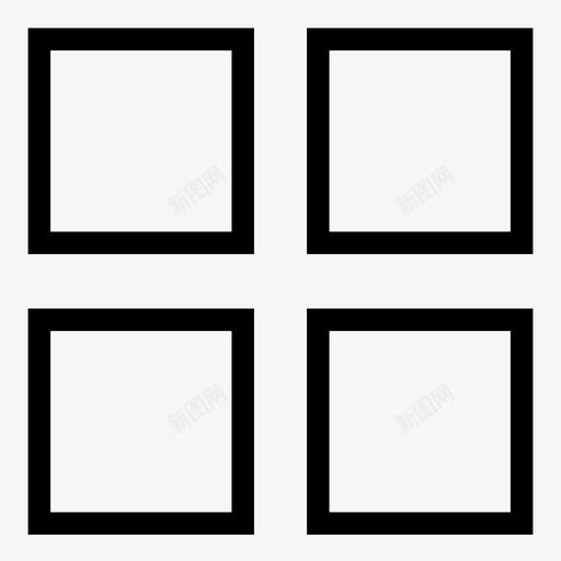 网格组菜单图标svg_新图网 https://ixintu.com 正方形 组 网格 菜单 轮廓 选项 集合