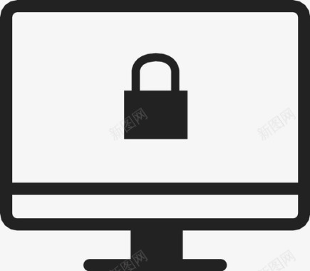计算机锁定计算机安全桌面图标图标