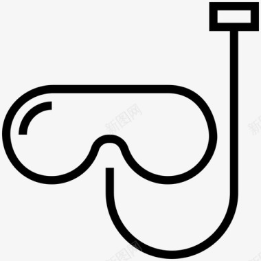 潜水面罩潜水器材潜水器图标图标