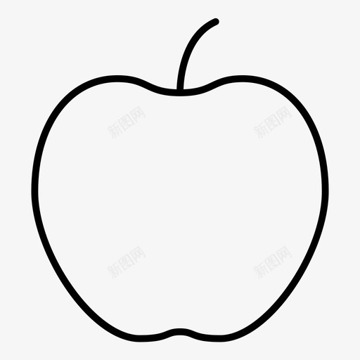苹果食用水果图标svg_新图网 https://ixintu.com 健康 水果 苹果 零食 食用