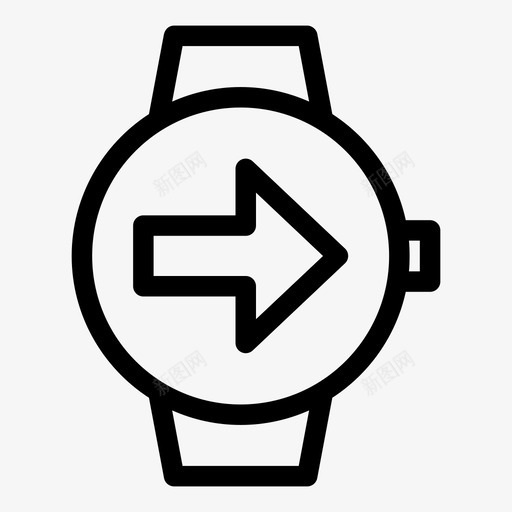 smartwatch右下一个选项图标svg_新图网 https://ixintu.com smartwatch右 下一个 到右 右箭头 左向右 跳过 选项