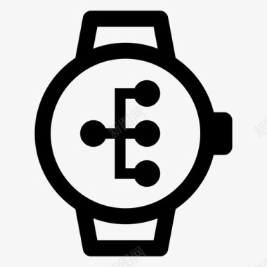 smartwatch工作流层次结构思维导图图标图标