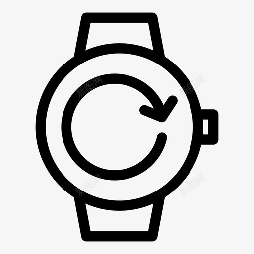 重新加载智能手表时钟设备图标svg_新图网 https://ixintu.com 技术 时钟 智能手表 设备 重新加载智能手表