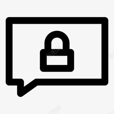 安全消息隐私评论密钥请求图标图标