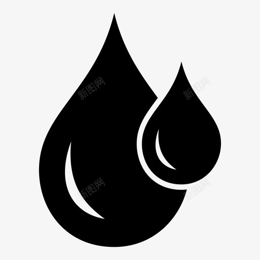 水滴液体油图标svg_新图网 https://ixintu.com 水 水滴 油 液体 雨
