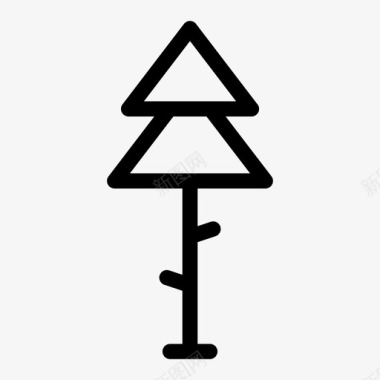 松树冷杉森林图标图标