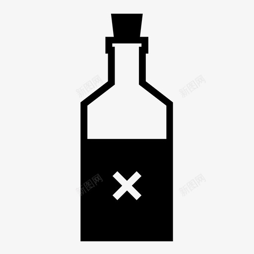 毒瓶饮料玻璃杯图标svg_新图网 https://ixintu.com 毒瓶 玻璃杯 酒 饮料