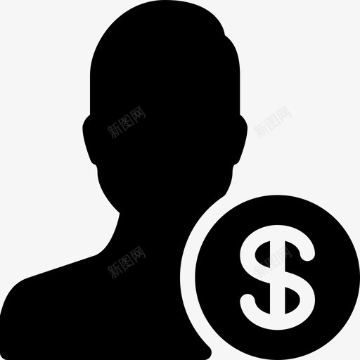 美元现金货币图标svg_新图网 https://ixintu.com 付款 现金 用户操作实心图标 美元 货币