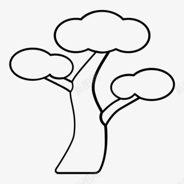 朝鲜红日本松树图标图标