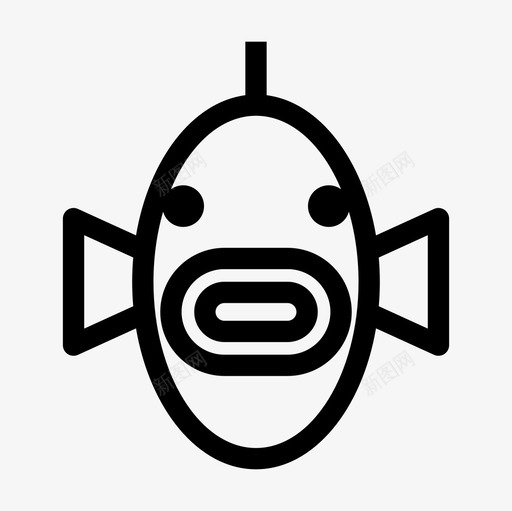 鱼动物水生图标svg_新图网 https://ixintu.com 动物 动物轮廓图标集 水动物 水生 鱼 鱼脸