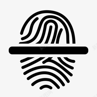 指纹身份证扫描图标图标