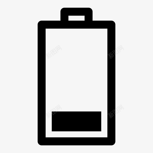 低电量充电空图标svg_新图网 https://ixintu.com 低电量 充电 电平 空