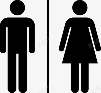厕所标志女性标志图标图标
