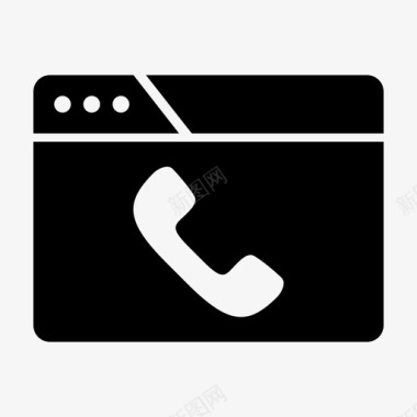 浏览器电话呼叫中心手机图标图标