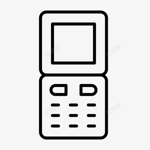 翻盖电话电话设备图标svg_新图网 https://ixintu.com 小工具 电话 翻盖电话 设备