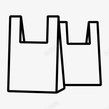 购物袋采购塑料袋图标图标