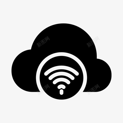 云wifi云数据云图标svg_新图网 https://ixintu.com 云wifi 云下载 云互联网 云数据 云更新