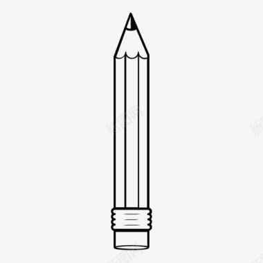 铅笔蜡笔画图标图标