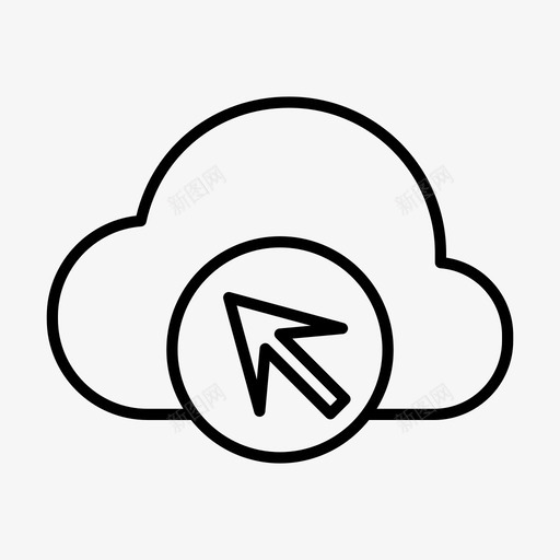 云单击云移动数据更改图标svg_新图网 https://ixintu.com 云单击 云拖动 云移动 数据单击 数据更改