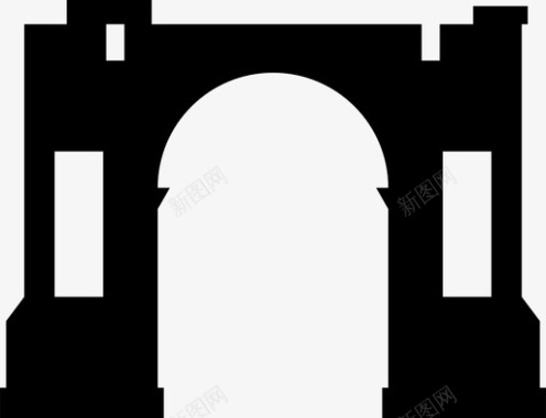 马库斯奥雷利乌斯拱门非洲建筑图标图标