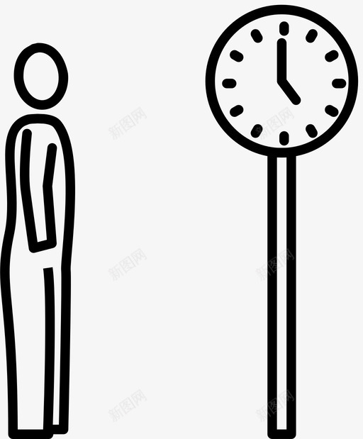 等待时间时钟图标svg_新图网 https://ixintu.com 人们 准时 时钟 时间 等待 耐心