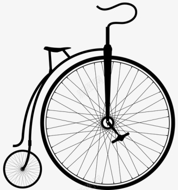 自行车旧自行车轮子图标图标