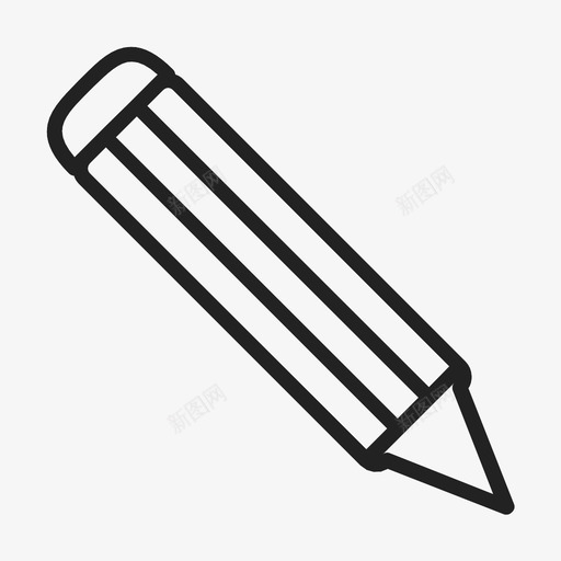 铅笔画画插图图标svg_新图网 https://ixintu.com 写作 插图 画画 铅笔 铅笔工具