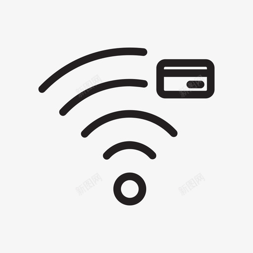 wifi卡支付连接无线图标svg_新图网 https://ixintu.com wifi卡支付 无线 连接