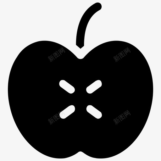苹果饮食食物图标svg_新图网 https://ixintu.com 健康食品 水果 用户界面图标集合 苹果 食物 饮食