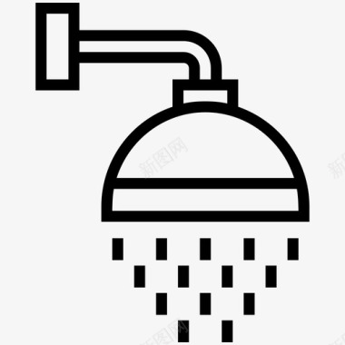 淋浴浴缸淋浴喷头图标图标