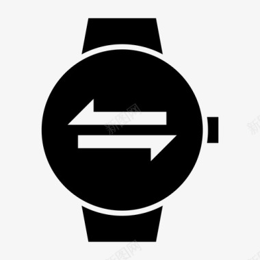 smartwatch数据传输箭头连接图标图标