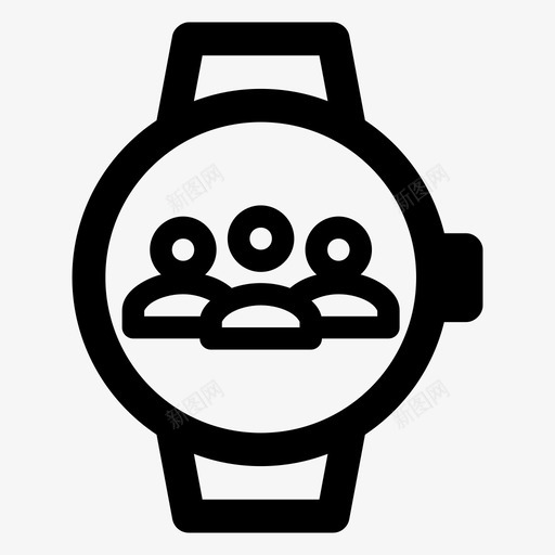 smartwatch电话会议业务通信图标svg_新图网 https://ixintu.com smartwatch电话会议 业务 会议 小组 电话营销 通信