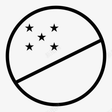 所罗门群岛国家旗帜图标图标