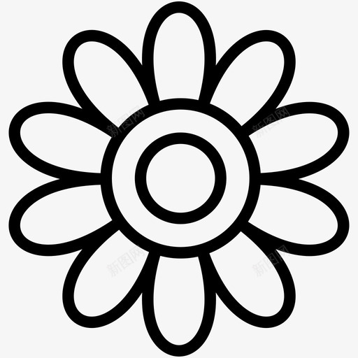 非洲菊花非洲菊花图标svg_新图网 https://ixintu.com 自然 自然图标集合 花 非洲菊 非洲菊花