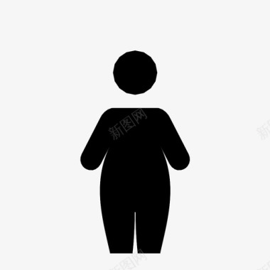 肥胖妇女饮食肥胖图标图标