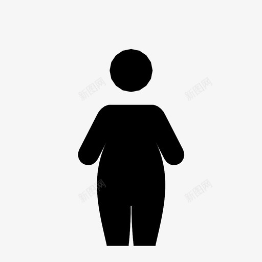 肥胖妇女饮食肥胖图标svg_新图网 https://ixintu.com 人 人群 肥胖 肥胖妇女 饮食