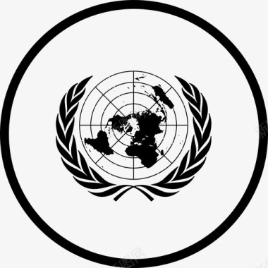 联合国旗帜组织图标图标