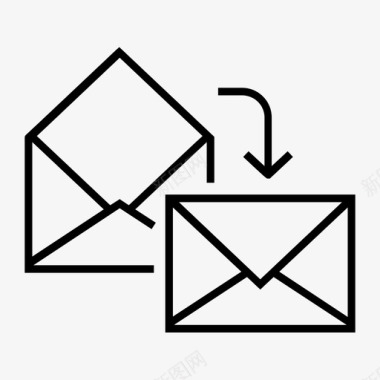 信封电子邮件标记图标图标